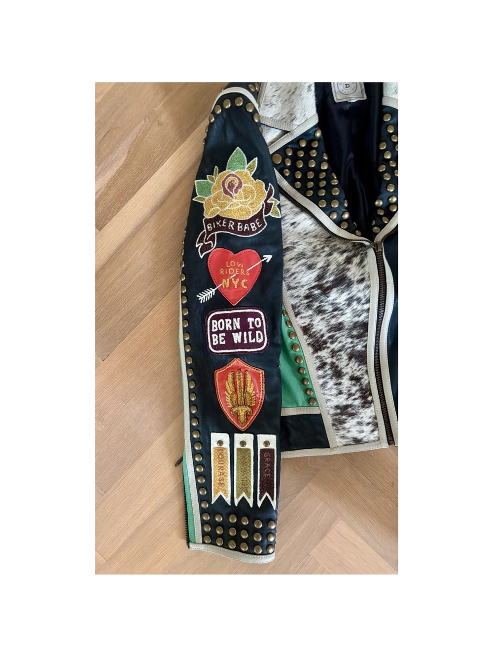 Double D Ranch Midnight Cowboy studded Embroidered Leather
Biker Jacket RTL 1295 - Picture 5 of 12